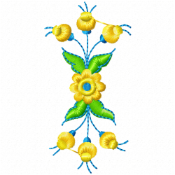 Flowers And Tree Embroidery Design 9